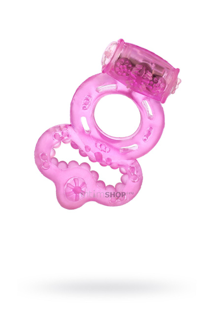 Виброкольцо Toyfa с подхватом, розовый - фото 1
