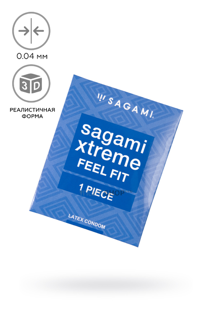 Презервативы анатомической формы Sagami Xtreme Feel Fit, розовые, 1шт - фото 2