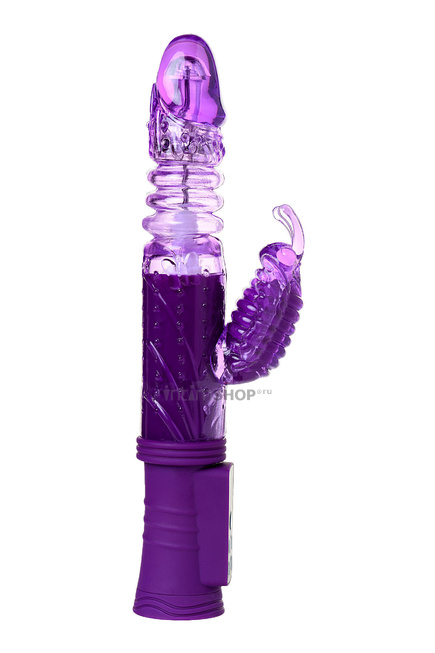 Фрикционный вибратор-кролик с ротацией Toyfa A-Toys High-Tech fantasy, темно-фиолетовый - фото 5