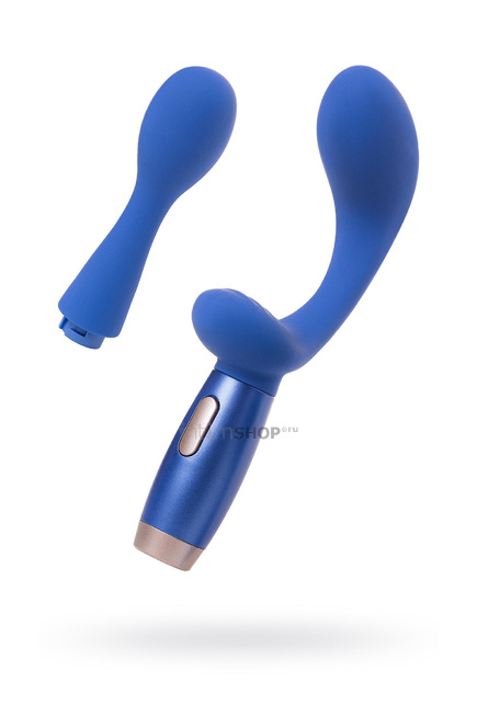 Вибратор Le Stelle Perks Series EX-C с насадками для клиторальной стимуляции, синий - фото 1