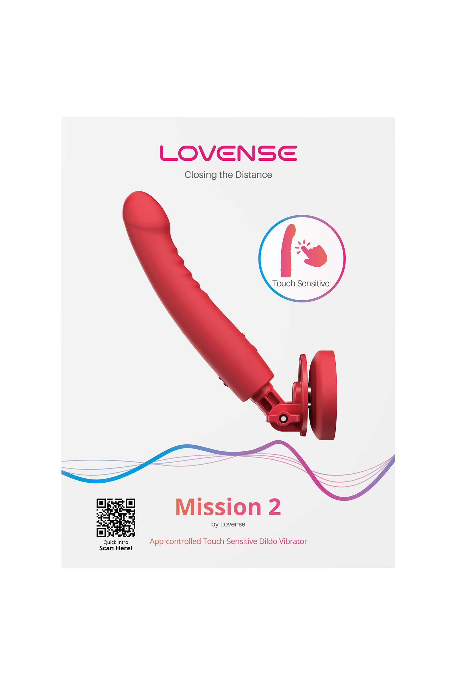 Сенсорный вибратор Lovense Mission 2, красный