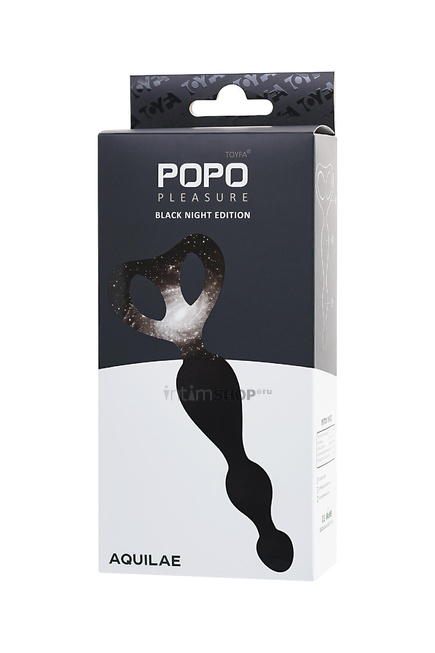 Анальная елочка Toyfa Aquilae Popo Pleasure, черный от IntimShop