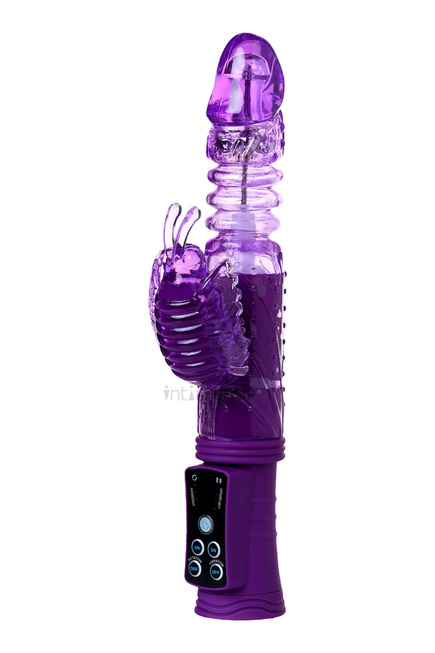 Фрикционный вибратор-кролик с ротацией Toyfa A-Toys High-Tech fantasy, темно-фиолетовый - фото 3
