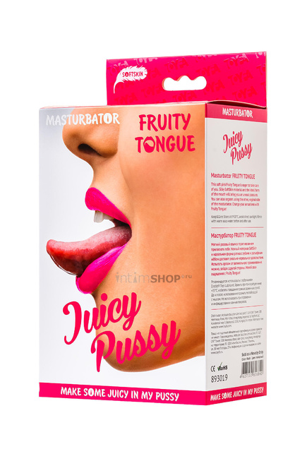 Мастурбатор рот и вагина Toyfa Juicy Pussy Fruity Tongue, телесный от IntimShop