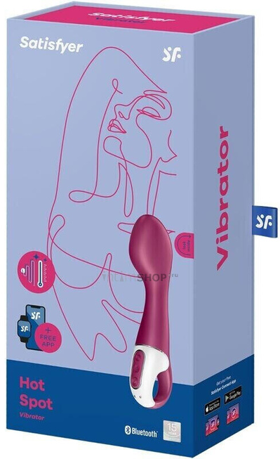 Вибратор для точки G Satisfyer Hot Spot с нагревом, бордовый - фото 2