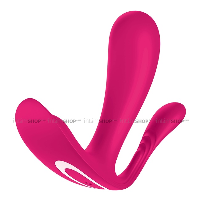 Вибровкладка в трусики с вагинальным и анальным отростком Satisfyer Top Secret+, розовая - фото 8