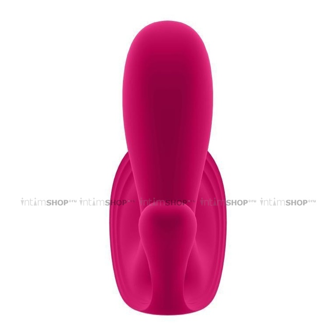 Вибровкладка в трусики с вагинальным и анальным отростком Satisfyer Top Secret+, розовая - фото 3