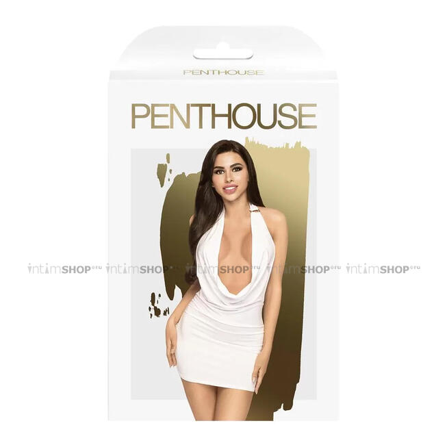 Мини-платье с трусиками Penthouse Heart rob S/M, белое - фото 3