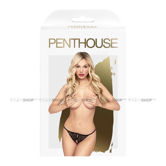 Стринги Penthouse Hot Getaway с доступом S/M, черные - фото 3
