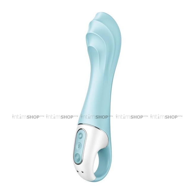 Вибратор для точки G Satisfyer Air Pump Vibrator 5+ с расширением, голубой - фото 5