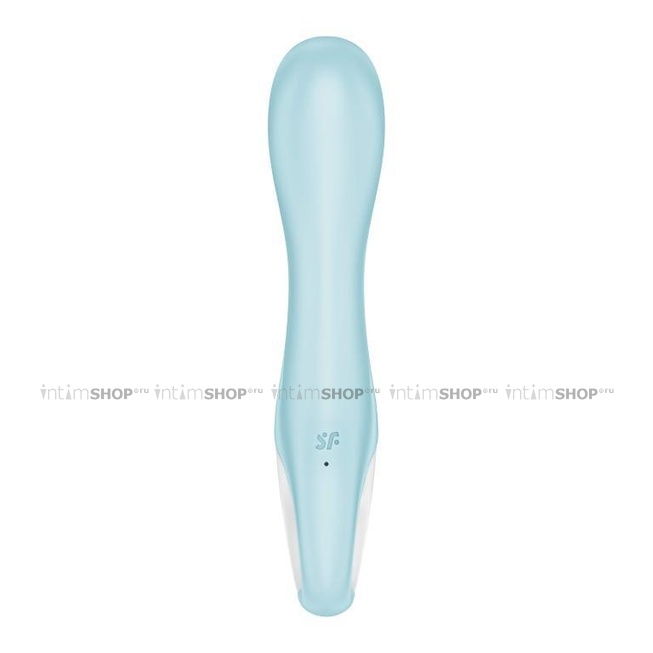 Вибратор для точки G Satisfyer Air Pump Vibrator 5+ с расширением, голубой - фото 6