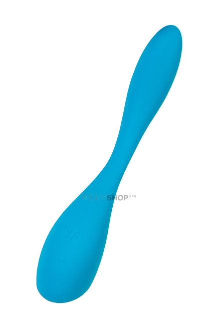 Вагинально-клиторальный вибратор с фиксацией формы Satisfyer G-Spot Flex 5+, голубой - фото 6