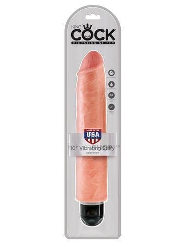 Вибратор PipeDream King Cock 10''Vibrating Stiffy, телесный - фото 2