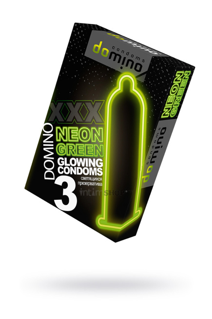 Презервативы Domino Neon №3 светящиеся, зеленые, 3 шт - фото 4