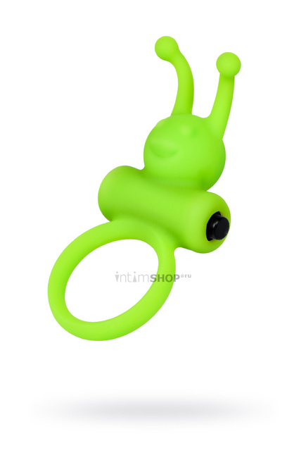 Виброкольцо на пенис Toyfa A-Toys, 9 см, зеленый - фото 1