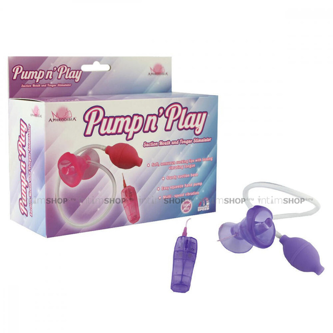 

Помпа с вибрацией Aphrodisia Pump n's play Suction Mouth, фиолетовый