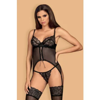 Корсеты Obsessive Contica corset, Чёрный, L/XL