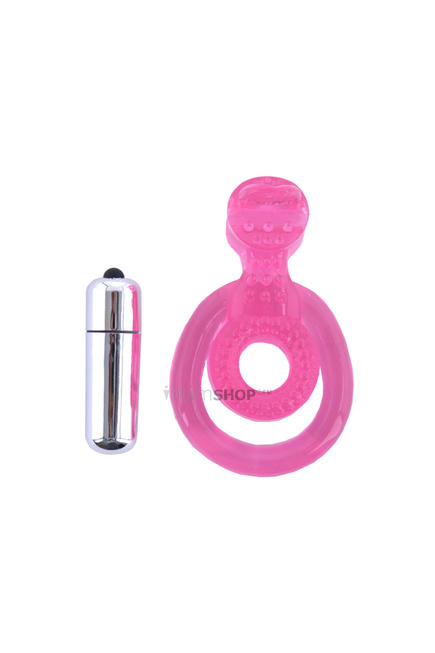 Виброкольцо Toyfa с подхватом мошонки, розовое - фото 3