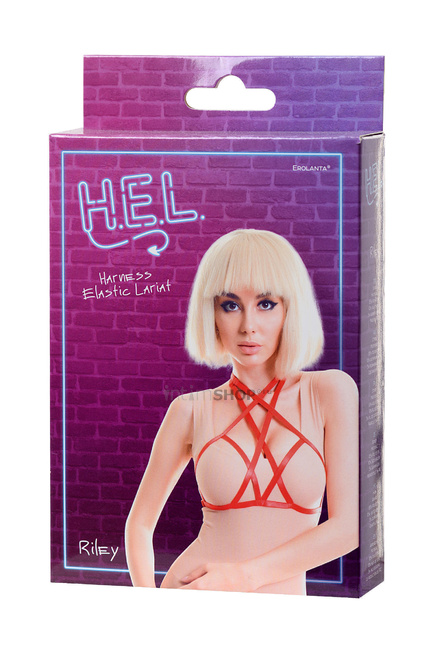 Стреп H.E.L. Riley, текстиль, красный, OS от IntimShop