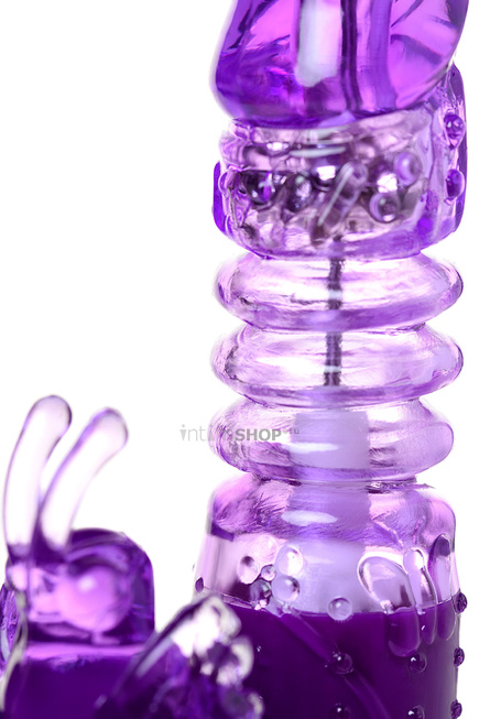 Фрикционный вибратор-кролик с ротацией Toyfa A-Toys High-Tech fantasy, темно-фиолетовый - фото 9