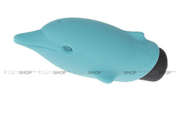 Мини-вибростимулятор Дельфин Adrien Lastic Pocket Dolphin, голубой - фото 1