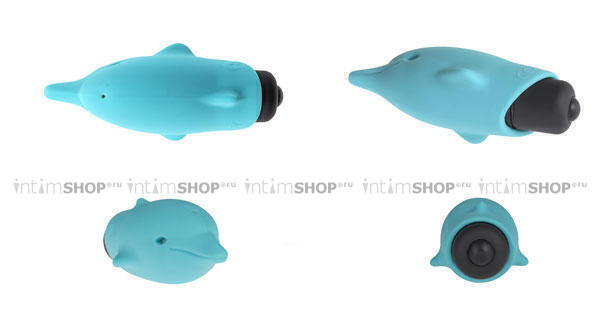 Мини-вибростимулятор Дельфин Adrien Lastic Pocket Dolphin, голубой - фото 4