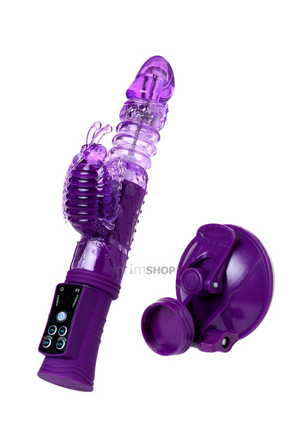 Фрикционный вибратор-кролик с ротацией Toyfa A-Toys High-Tech fantasy, темно-фиолетовый - фото 7