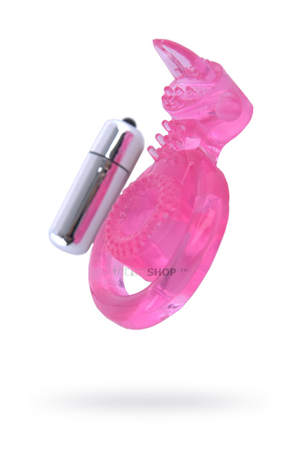 Виброкольцо Toyfa с подхватом мошонки, розовое - фото 1