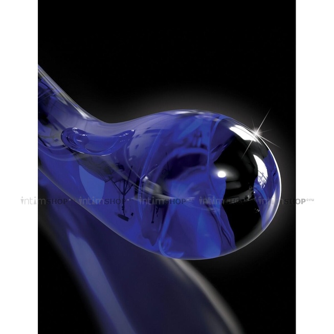 Стеклянный фаллоимитатор Pipedream с силиконовой присоской, синий - фото 3