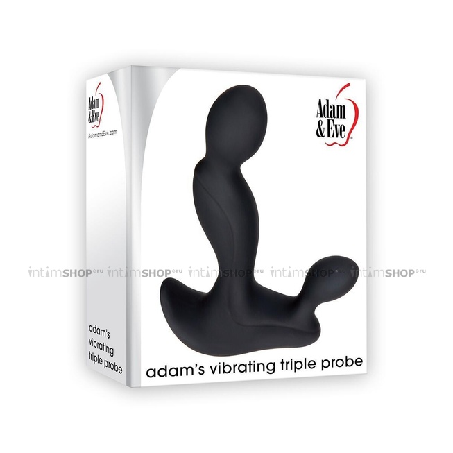 Стимулятор простаты Adam & Eve Adam's Vibrating Triple Probe, чёрный - фото 2