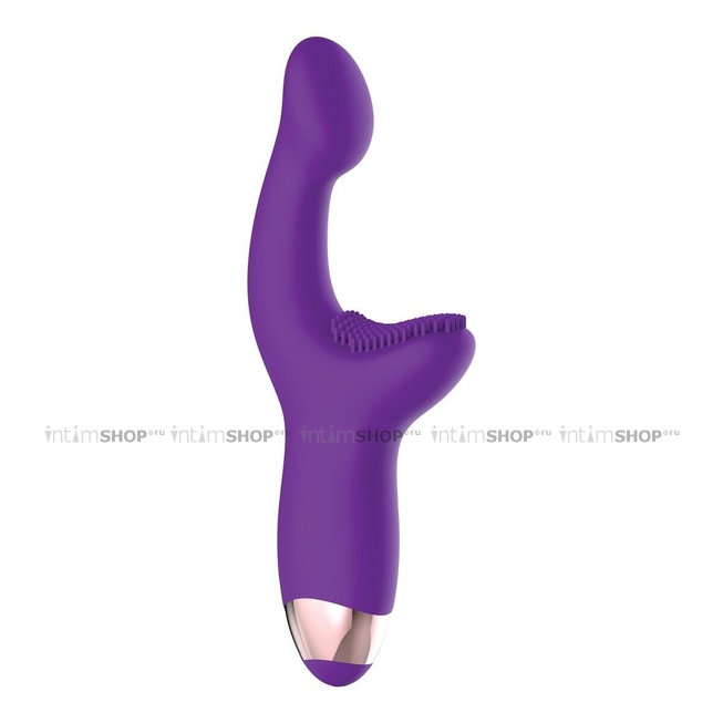 Вибратор с клиторальной щеточкой Evolved G-Spot Pleaser, фиолетовый - фото 3