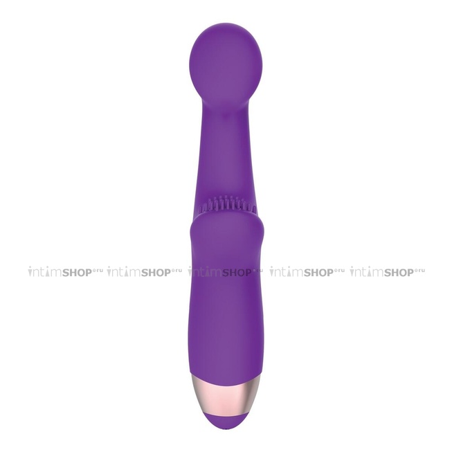 Вибратор с клиторальной щеточкой Evolved G-Spot Pleaser, фиолетовый - фото 4