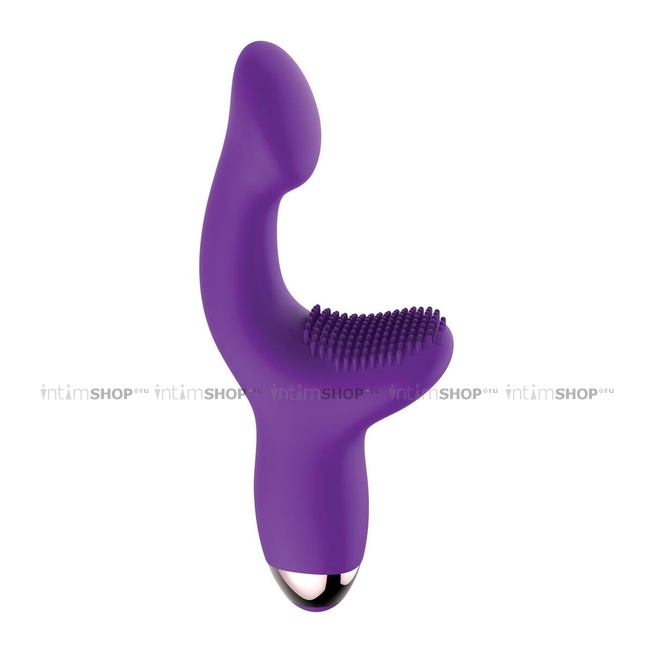 Вибратор с клиторальной щеточкой Evolved G-Spot Pleaser, фиолетовый - фото 5