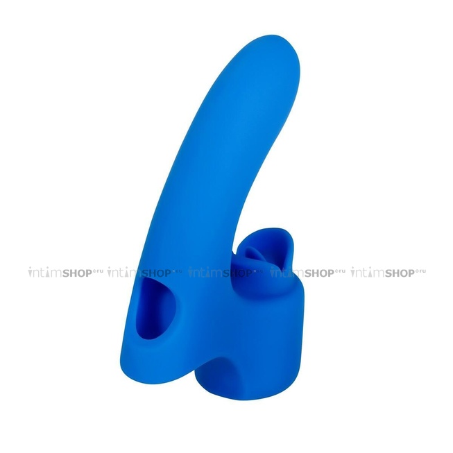 Вибронасадка на палец с имитацией движений языком Evolved Gender-X Flick It, синий - фото 3