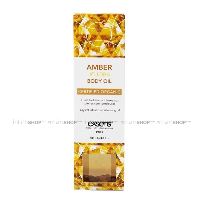 Массажное масло Exsens Sertified Organic Amber Jojoba с кусочками янтаря, 100 мл - фото 2