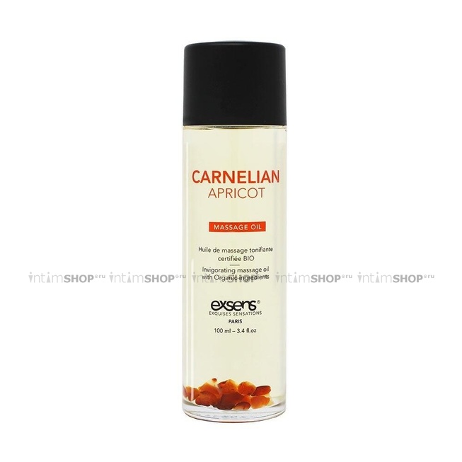 Массажное масло Exsens Massage Oil Carnelian Apricot с кусочками сердолика, 100 мл - фото 1
