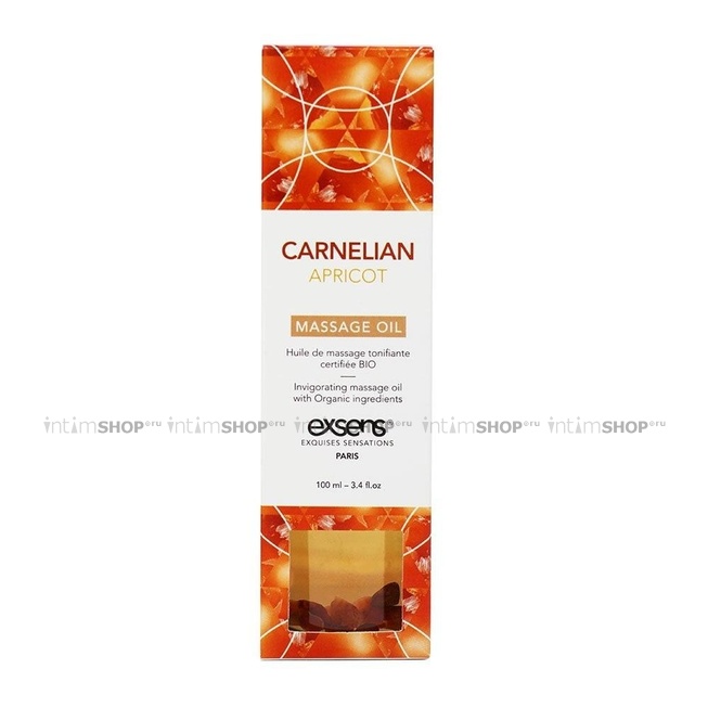 Массажное масло Exsens Massage Oil Carnelian Apricot с кусочками сердолика, 100 мл - фото 2