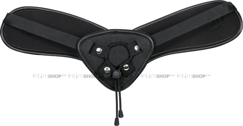 Трусики для страпона Evolved Ultimate Adjustable Harness с кольцом-лассо, черные - фото 4