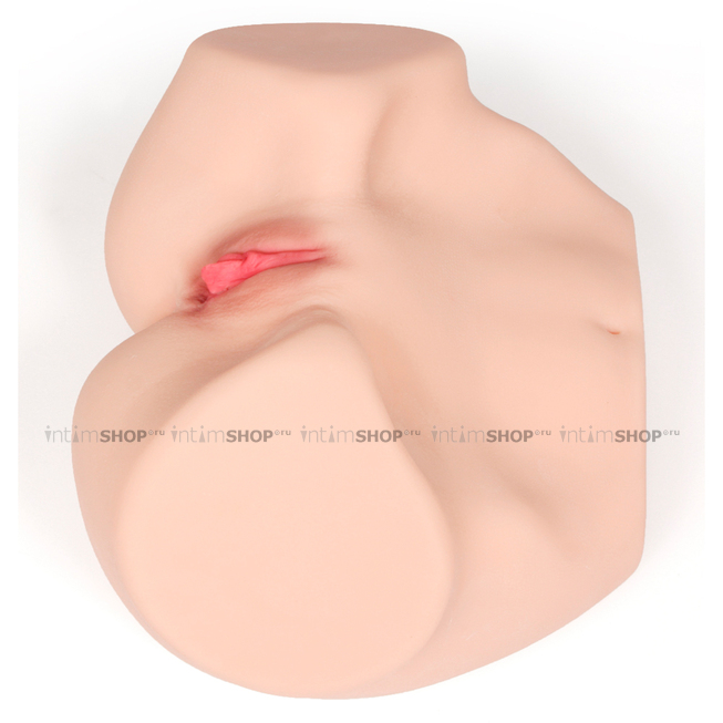 Мастурбатор с двойным слоем материала, вибрацией и ротацией Kokos Maria Onahole Real Vagina, телесный - фото 6