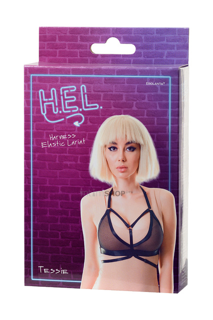 Стреп H.E.L. Tessie, текстиль, чёрный, OS от IntimShop