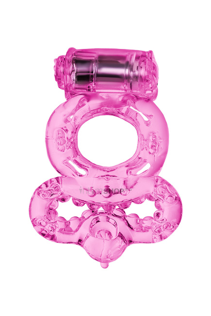 Виброкольцо Toyfa с подхватом, розовый - фото 4
