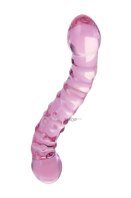 Фаллоимитатор Sexus Glass двусторонний изогнутый, розовый, 20,5 см - фото 3