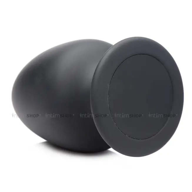 Мягкая анальная пробка XR Brands Squeeze-It Large, черная - фото 6