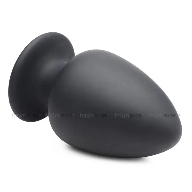 Мягкая анальная пробка XR Brands Squeeze-It Large, черная - фото 7
