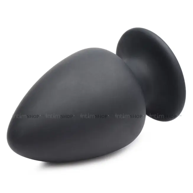 Мягкая анальная пробка XR Brands Squeeze-It Medium, черная - фото 6