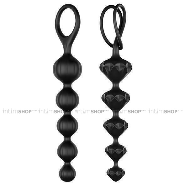 Набор анальных стимуляторов Satisfyer Beads 2 шт, черный - фото 1