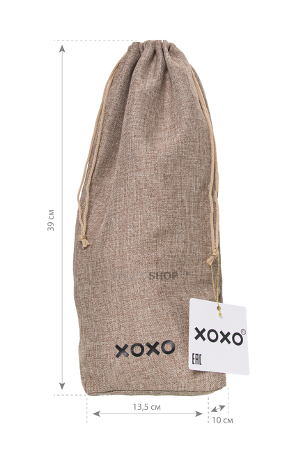 Мешочек XOXO для хранения секс игрушек 39 см, коричневый - фото 2