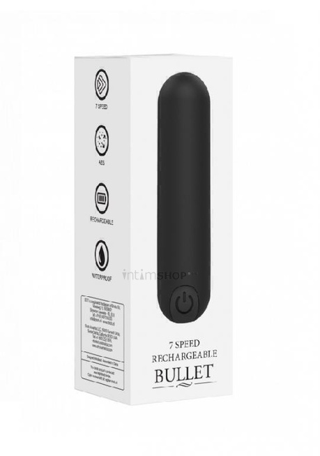 Вибропуля Shots BGT 7 Speed Rechargeable Bullet, черный - фото 2