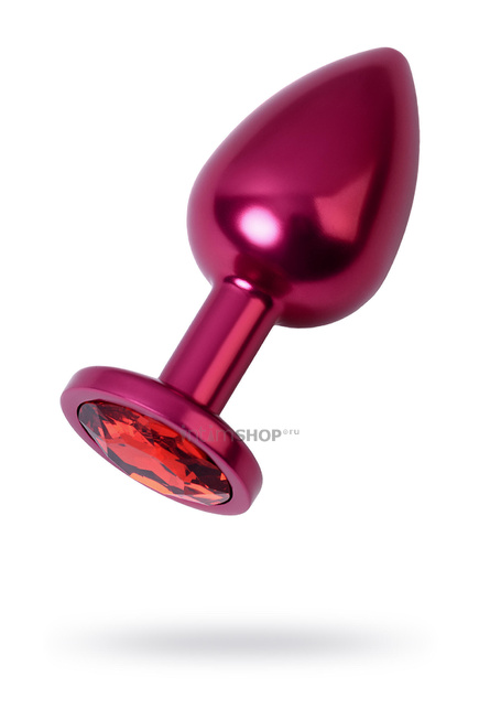 

Анальная пробка Toyfa Metal с кристалом цвета рубин, 8,2 см, красный