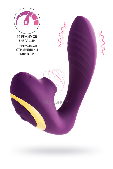 Вибратор с клиторальной стимуляцией L'eroina by Toyfa Mave, фиолетовый - фото 4
